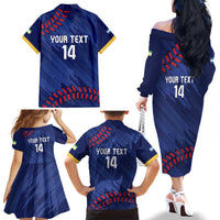 Chinandega 2025 Baseball Custom Family Matching Off The Shoulder Long Sleeve Dress and Hawaiian Shirt Come On Tigres