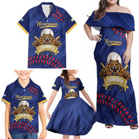 Chinandega 2025 Baseball Custom Family Matching Off Shoulder Maxi Dress and Hawaiian Shirt Come On Tigres