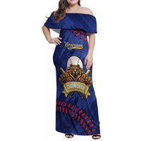 Chinandega 2025 Baseball Custom Family Matching Off Shoulder Maxi Dress and Hawaiian Shirt Come On Tigres