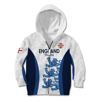 Custom England Football Kid Hoodie 2024 Go Champions Three Lions - Wonder Print Shop
