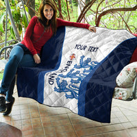 Custom England Football Quilt 2024 Go Champions Three Lions - Wonder Print Shop