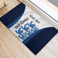 Custom England Football Rubber Doormat 2024 Go Champions Three Lions - Wonder Print Shop