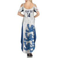 Custom England Football Summer Maxi Dress 2024 Go Champions Three Lions - Wonder Print Shop