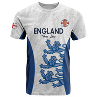 Custom England Football T Shirt 2024 Go Champions Three Lions - Wonder Print Shop