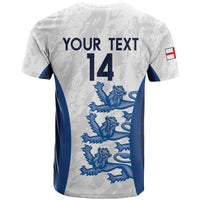 Custom England Football T Shirt 2024 Go Champions Three Lions - Wonder Print Shop