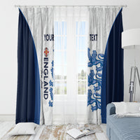 Custom England Football Window Curtain 2024 Go Champions Three Lions - Wonder Print Shop
