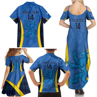 Custom Scotland Football Family Matching Summer Maxi Dress and Hawaiian Shirt 2024 Go Champions Scottish - Wonder Print Shop