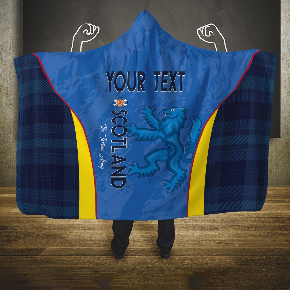 Custom Scotland Football Hooded Blanket 2024 Go Champions Scottish