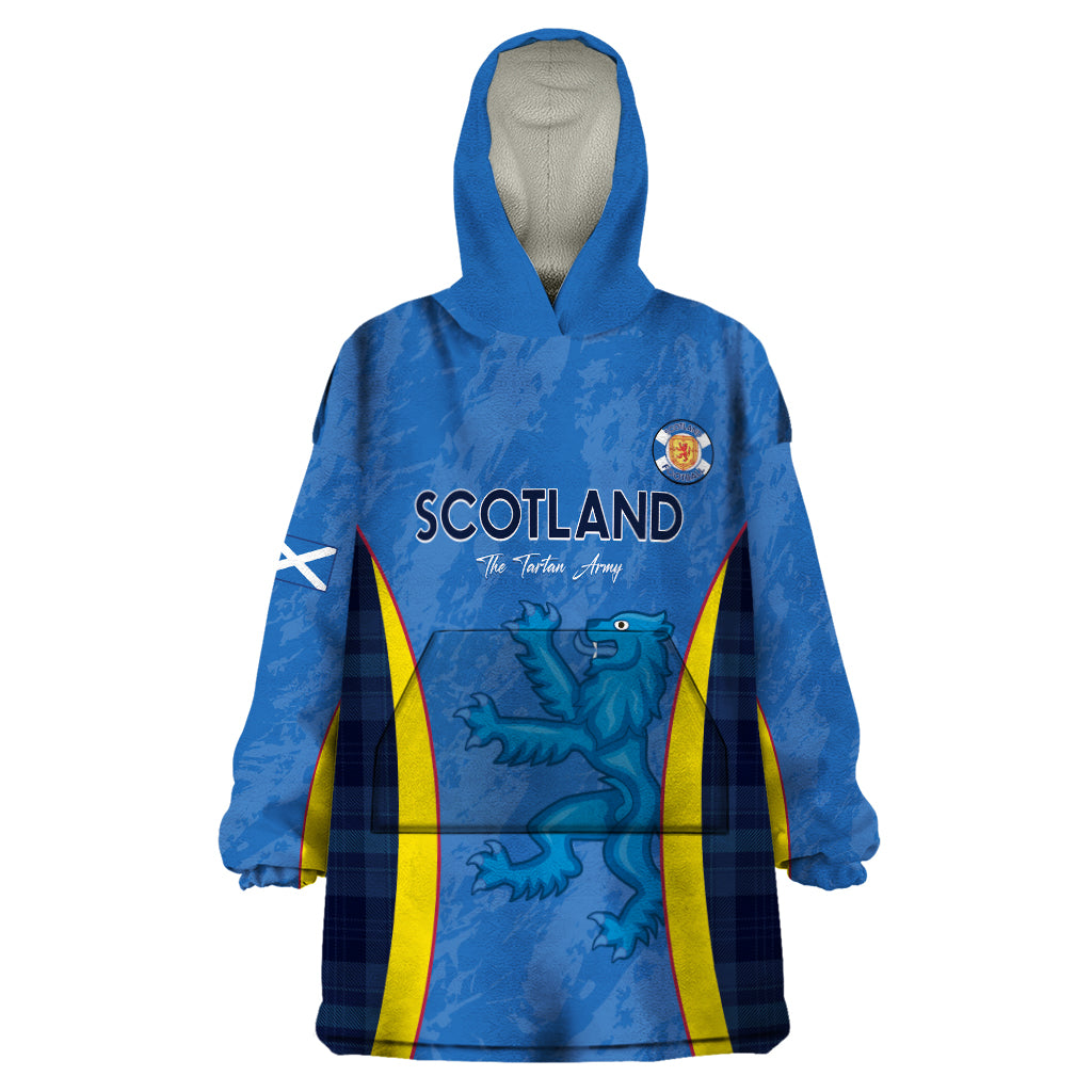 Custom Scotland Football Wearable Blanket Hoodie 2024 Go Champions Scottish
