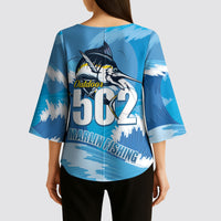 Blue Marlin Fishing Guatemala Kimono Sleeve Blouse Makaira Nigricans 502 Outdoor Hobby