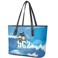 Blue Marlin Fishing Guatemala Leather Tote Bag Makaira Nigricans 502 Outdoor Hobby
