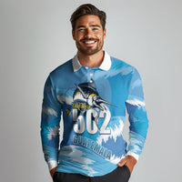Blue Marlin Fishing Guatemala Long Sleeve Polo Shirt Makaira Nigricans 502 Outdoor Hobby