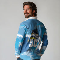 Blue Marlin Fishing Guatemala Long Sleeve Polo Shirt Makaira Nigricans 502 Outdoor Hobby