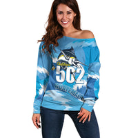 Blue Marlin Fishing Guatemala Off Shoulder Sweater Makaira Nigricans 502 Outdoor Hobby