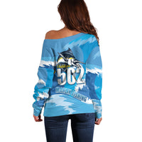 Blue Marlin Fishing Guatemala Off Shoulder Sweater Makaira Nigricans 502 Outdoor Hobby