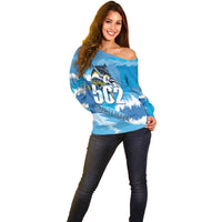 Blue Marlin Fishing Guatemala Off Shoulder Sweater Makaira Nigricans 502 Outdoor Hobby