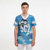 Blue Marlin Fishing Guatemala Scrub Top Makaira Nigricans 502 Outdoor Hobby
