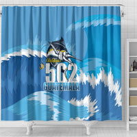 Blue Marlin Fishing Guatemala Shower Curtain Makaira Nigricans 502 Outdoor Hobby
