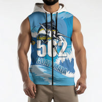 Blue Marlin Fishing Guatemala Sleeveless Zip Hoodie Makaira Nigricans 502 Outdoor Hobby