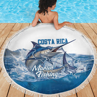 Blue Marlin Fishing Costa Rica Beach Blanket Makaira Nigricans Deep Sea Fishing