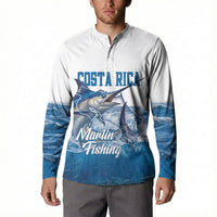 Blue Marlin Fishing Costa Rica Button Sweatshirt Makaira Nigricans Deep Sea Fishing