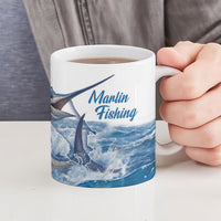 Blue Marlin Fishing Costa Rica Ceramic Mug Makaira Nigricans Deep Sea Fishing