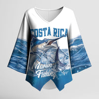Blue Marlin Fishing Costa Rica Kimono Sleeve Blouse Makaira Nigricans Deep Sea Fishing