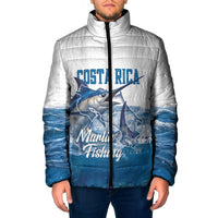 Blue Marlin Fishing Costa Rica Padded Jacket Makaira Nigricans Deep Sea Fishing