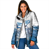 Blue Marlin Fishing Costa Rica Padded Jacket Makaira Nigricans Deep Sea Fishing