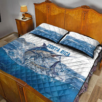 Blue Marlin Fishing Costa Rica Quilt Bed Set Makaira Nigricans Deep Sea Fishing