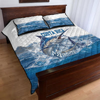 Blue Marlin Fishing Costa Rica Quilt Bed Set Makaira Nigricans Deep Sea Fishing