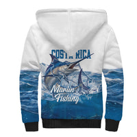 Blue Marlin Fishing Costa Rica Sherpa Hoodie Makaira Nigricans Deep Sea Fishing