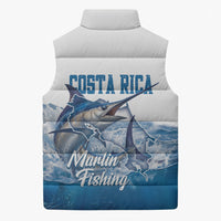 Blue Marlin Fishing Costa Rica Sleeveless Puffer Jacket Makaira Nigricans Deep Sea Fishing