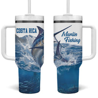 Blue Marlin Fishing Costa Rica Tumbler With Handle Makaira Nigricans Deep Sea Fishing