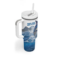 Blue Marlin Fishing Costa Rica Tumbler With Handle Makaira Nigricans Deep Sea Fishing