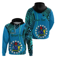 Personalised 13 March Penrhyn Island Gospel Day Hoodie Cook Islands Tribal Pattern - Wonder Print Shop