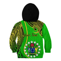 Personalised 25 May Palmerston Island Gospel Day Kid Hoodie Cook Islands Tribal Pattern - Wonder Print Shop