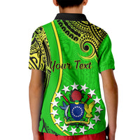 Personalised 25 May Palmerston Island Gospel Day Kid Polo Shirt Cook Islands Tribal Pattern - Wonder Print Shop