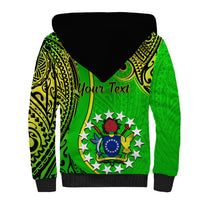 Personalised 25 May Palmerston Island Gospel Day Sherpa Hoodie Cook Islands Tribal Pattern - Wonder Print Shop