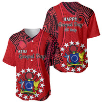 20 July Atiu Island Gospel Day Baseball Jersey Cook Islands Tribal Pattern - Wonder Print Shop
