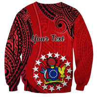 Personalised 20 July Atiu Island Gospel Day Sweatshirt Cook Islands Tribal Pattern - Wonder Print Shop