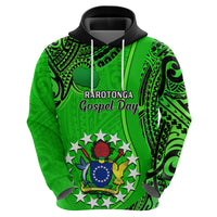 25 July Rarotonga Island Gospel Day Hoodie Cook Islands Tribal Pattern - Wonder Print Shop