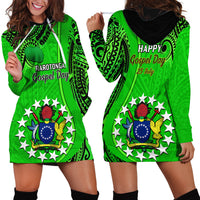 25 July Rarotonga Island Gospel Day Hoodie Dress Cook Islands Tribal Pattern - Wonder Print Shop