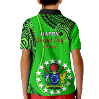 25 July Rarotonga Island Gospel Day Kid Polo Shirt Cook Islands Tribal Pattern - Wonder Print Shop
