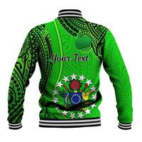 Personalised 25 July Rarotonga Island Gospel Day Baseball Jacket Cook Islands Tribal Pattern - Wonder Print Shop