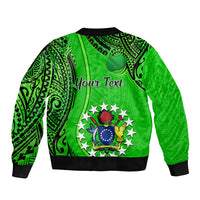 Personalised 25 July Rarotonga Island Gospel Day Bomber Jacket Cook Islands Tribal Pattern - Wonder Print Shop