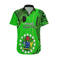 21 July Mitiaro Island Gospel Day Hawaiian Shirt Cook Islands Tribal Pattern - Wonder Print Shop