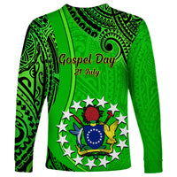 21 July Mitiaro Island Gospel Day Long Sleeve Shirt Cook Islands Tribal Pattern - Wonder Print Shop