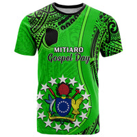 21 July Mitiaro Island Gospel Day T Shirt Cook Islands Tribal Pattern - Wonder Print Shop