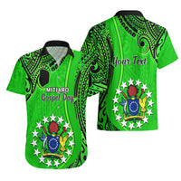 Personalised 21 July Mitiaro Island Gospel Day Hawaiian Shirt Cook Islands Tribal Pattern - Wonder Print Shop